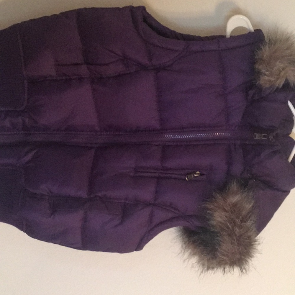 Puffer purple vest.